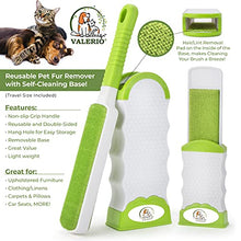 Load image into Gallery viewer, Valerio Pet Hair Remover Brush - Lint Brush - Fur Remover - Fur &amp; Lint Removal - Dog &amp; Cat Hair Remover - Double-Sided Brush with Self-Cleaning Base - for Furniture Clothing Car Seat
