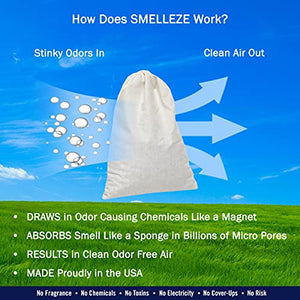 SMELLEZE Dead Animal Smell Eliminator Deodorizer Pouch: Rid dead rat smells, dead animal odors, dead mouse odor & dead rodent smell - even in wall