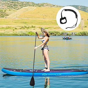 Goplus Inflatable Stand up Paddle Board Surfboard SUP Board with Adjustable Paddle Carry Bag Manual Pump Repair Kit Removable Fin for All Skill Levels, 6" Thick (Purple, 11FT)