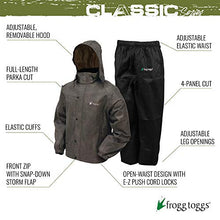 Load image into Gallery viewer, FROGG TOGGS Men&#39;s Classic All-Sport Waterproof Breathable Rain Suit , Stone Jacket/Black Pants, X-Large
