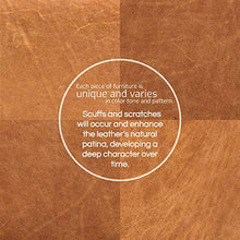 Load image into Gallery viewer, POLY &amp; BARK Luca Leather Bench, Cognac Tan
