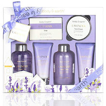 Load image into Gallery viewer, Bath and Body Gift Set - Luxurious 6 Pcs Bath Kit for Women, Body &amp; Earth Spa Set with Lavender Scent - Bubble Bath, Shower Gel, Hand &amp; Face Cream, Body Lotion, Perfect Gift Box for Women
