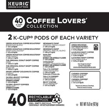 Load image into Gallery viewer, Keurig Coffee Lovers&#39; Collection Sampler Pack, Single-Serve K-Cup Pods, Compatible with all Keurig 1.0/Classic, 2.0 and K-Café Coffee Makers, Variety Pack, 40 Count
