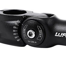 Load image into Gallery viewer, Wake MTB Stem 31.8 110mm 0-60 Degree Adjustable Bike Stem Mountain Bike Stem Short Handlebar Stem for Most Bicycle, Road Bike, MTB, BMX, Fixie Gear, Cycling (Aluminum Alloy, Lightweight, Black)

