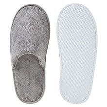 Load image into Gallery viewer, 12 Pairs House Slippers for Guests, Individually Wrapped Disposable Bulk Pack, for Hotel, Spa, Shoeless Home (Large, Gray)
