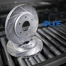 Load image into Gallery viewer, R1 Concepts eLINE Series Front Rear Drilled and Slotted Brake Rotors with Ceramic Brake Pads and Hardware Kit Compatible For 2005-2010 Scion tC
