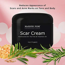 Load image into Gallery viewer, Majestic Pure Scar Cream for Face &amp; Body - w/Pure Tea Tree Frankincense &amp; Rosemary Oils, Soothes and Reduces the Appearances of Old and New Scars, Acne Scars, Stretch Mark, and Surgery Scars, 4 oz
