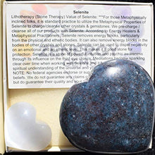 Load image into Gallery viewer, Zenergy Gems Selenite Charged Hand-Carved Natural Blue Kyanite Ruby Pocket Puffy Heart / Palm Heart / Worry Stone + Selenite Heart Charging Crystal [Included]
