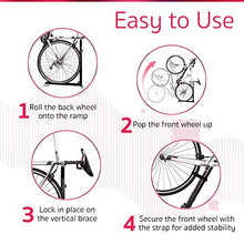 Load image into Gallery viewer, Bike Nook Bicycle Stand, Portable and Stationary Space-Saving Rack with Adjustable Height, for Indoor Bike Storage
