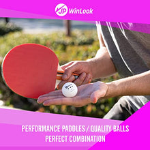 Load image into Gallery viewer, JP WinLook Ping Pong Paddles Set of 4 - Premium Table Tennis Racket 4 Player Set; 8 Game Balls; Good Spin, Pingpong Accessories Racquets Bat Bundle Kit; Cover Case; Indoor Outdoor
