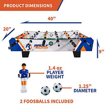 Load image into Gallery viewer, Rally and Roar Tabletop Foosball Mini Soccer Game, 2 Balls, 6 Player Rows, and Built In Scoreboard
