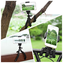Load image into Gallery viewer, Mini Cell Phone Flexible Tripod Holder, ZTON Adjustable Mobile Phone Mount, Universal Octopus Stand for iPhone, Samsung, Camera (S-Black)
