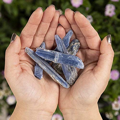 Load image into Gallery viewer, KALIFANO Crystal Starter Kit (2,000 Carats Total) - Black Tourmaline, Amethyst, Lepidolite, and Blue Kyanite (Information Cards Included)