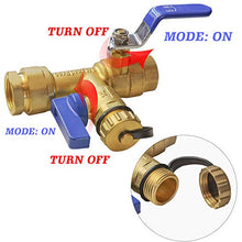 Load image into Gallery viewer, Hourleey 3/4 Inch IPS Isolator Tankless Water Heater Service Valve Kit, with Pressure Relief Valve, Clean Brass
