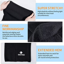 Load image into Gallery viewer, Kids Balaclava Ski Mask 2 Pack, Winter Hat Face Cover Neck Warmer for 3-8 Toddler Children Boys Girls, Windproof Full Face Masks Under Helmet for Cold Weather Skiing, Football, Cycling(Black&amp;Purple)
