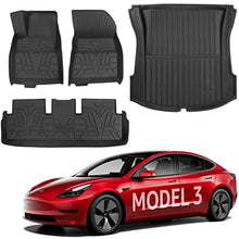 Load image into Gallery viewer, Tesla Model 3 Mud Flaps and Model 3 Floor Mats

