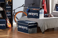 Load image into Gallery viewer, Franklin Sports NFL New England Patriots Folding Storage Footlocker Bins - Official NFL Team Storage Organizers - Collapsible Containers - Large
