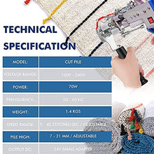 Load image into Gallery viewer, Tufting Gun Rug Tufting Gun Kit Carpet Weaving Machine Cut Pile Electric Tufting Gun Carpet Tufting Gun DIY Efficient Hand-Held Knitting Machine Industrial Embroidery Machine
