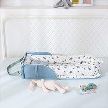 Load image into Gallery viewer, Abreeze Baby Bassinet for Bed Bedside Cribs -Grey Stars Baby Lounger - Breathable &amp; Hypoallergenic Co-Sleeping Baby Bed - 100% Cotton Portable Crib for Bedroom/Travel 0-24 Months
