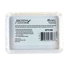 Load image into Gallery viewer, Ranger Archival Ink Pad, Jet Black – Permanent, Waterproof, Acid-Free, Non-Toxic – Won’t Bleed or Smudge – Provides Vivid and Crisp Stamping Results – Air Dry on Matte and Heat Set on Glossy Surfaces
