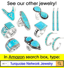 Load image into Gallery viewer, Turquoise Earrings in Sterling Silver &amp; Genuine Turquoise (2.5&quot; Long)
