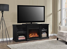 Load image into Gallery viewer, Ameriwood Home Manchester Electric Fireplace TV Stand for TVs up to 70", Black
