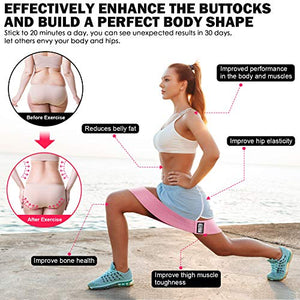 Walito Resistance Bands for Legs and Butt,Exercise Bands Set Booty Bands Hip Bands Wide Workout Bands Sports Fitness Bands Resistance Loops Band Anti Slip Elastic (Set 3)