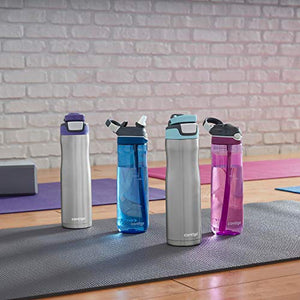 Contigo Autospout Straw Ashland Chill Vacuum-Insulated Stainless Steel Water Bottle, 20 oz., Monaco