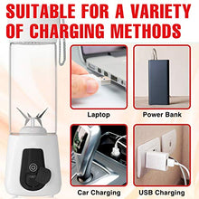 Load image into Gallery viewer, Portable Blender Lacomri – Powerful Crusher for Frozen Fruits and Veggies – Travel Blender – Cordless Blender – Portable Blender USB Rechargeable – Personal Blender – Mini Blender with Stainless-Steel Blades – Ideal for Healthy Juices and Smoothies
