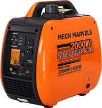 Load image into Gallery viewer, Mech Marvels Super Quiet 2000 Watt Portable Inverter Generator, Carb Compliant, Clean Sine Wave MM2000I

