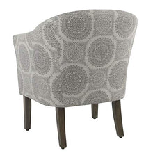 Load image into Gallery viewer, HomePop Barrel Shaped Accent Chair, Grey Medallion
