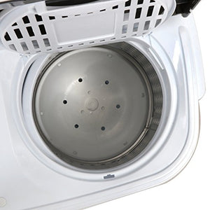 SUPER DEAL Portable Compact Mini Twin Tub Washing Machine w/Wash and Spin Cycle, Built-in Gravity Drain, 13lbs Capacity For Camping, Apartments, Dorms, College Rooms, RV’s, Delicates and more