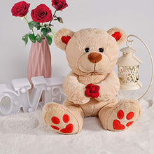 Load image into Gallery viewer, Gifts for Mom Wife Fiancée Girlfriend,11 inch Rose Flower Teddy Bear Gifts for Her Women Best Friends Teenage Girls Who Love Plush Stuffed Animal, Funny Gifts for Birthday Mothers Day Valentines Day
