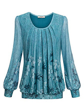 Load image into Gallery viewer, Timeson Women Blouses and Tops Fashion,Women's Long Sleeve Tunic Tops Ladies Business Casual Fall Winter Clothing Dress Shirts for Work Office Flowy Linen Fancy Blouse Floral Suits for Professional
