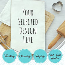 Load image into Gallery viewer, Funny Dish Towel, Sweet Dreams Are Made Of Cheese Who Am I To Dis A Brie? Flour Sack Kitchen Towel, Sweet Housewarming Gift, White
