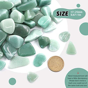 Hilitchi 1lb Bulk Large Natural Tumbled Polished Brazilian Stones Gemstone Healing Crystals Quartz for Wicca, Reiki, and Energy Crystal Healing (Green Aventurine About 1lb/450g/16oz/bag)