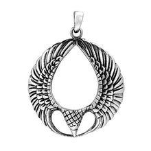 Load image into Gallery viewer, AeraVida Triumphant Eagle Wings .925 Sterling Silver Pendant
