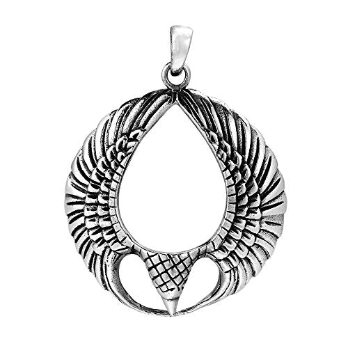 AeraVida Triumphant Eagle Wings .925 Sterling Silver Pendant