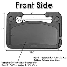 Load image into Gallery viewer, lebogner Auto Steering Wheel Desk, Laptop, Tablet, iPad Or Notebook Car Travel Table, Food Eating Hook On Steering Wheel Tray, for Constant Travelers, Fits Most Vehicles Steering Wheels
