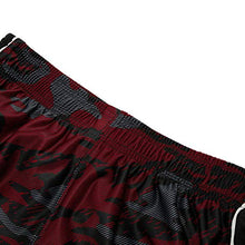 Load image into Gallery viewer, HQUEC Men's 12" Camo Basketball Shorts Long with Side Pockets Gym Workout Shorts Dry Fit Red/C1 2XL
