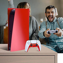 Load image into Gallery viewer, NexiGo PS5 Accessories Cover Set, PS5 Controller Faceplate &amp; Protective Shell Cover for Playstation 5 Digital Edition, Anti-Scratch Dustproof Protective Cover for Sony PS5 Console (Red)
