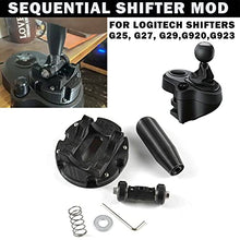 Load image into Gallery viewer, Obokidly DIY Sequential Shifter Knob mod Upgrade Modification Steering Wheels Accessories Parts Set for Logitech Shifter Gear Shift Knob for G29/G25/G27 (Only Black Sequential Shifter Knob Mod)

