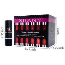 Load image into Gallery viewer, SHANY Slick &amp; Shine Lipstick Set - 12 Matte color Long Lasting &amp; Moisturizing Lip Colors with Vitamin E and Aloe Vera.
