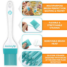Load image into Gallery viewer, Teal Silicone Pastry Brush for Cooking and Baking, Basting Brush for Oil and Sauce , BBQ Grill Brush Kitchen Joy - Ideal as Turkey Baster, Cooking Brush &amp; Food Pastry Brush for Baking
