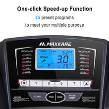 Load image into Gallery viewer, MaxKare Folding Treadmill Electric Motorized Running Machine 17&#39;&#39; Wide Tread Belt w/Incline LCD Display and Cup Holder Easy Assembly with 15 Preset Programs Perfect for Home Use
