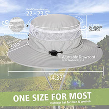 Load image into Gallery viewer, Fishing Hat Sun Hat with Sunscreen and UV Protection,Joker,Suitable for Men and Women-Light Grey
