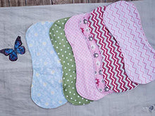 Load image into Gallery viewer, 6 Sets of Colorful unique Flannel burp cloths, Baby Girls Burp Cloth, Terry Cloth Burp Rags
