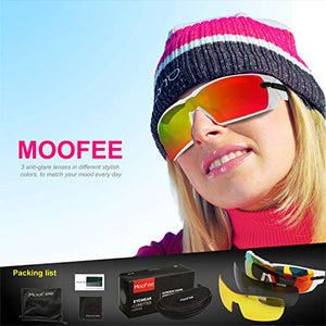  MooFee Sports Sunglasses,Cycling Glasses for Men Women with  3interchangeable lenses,Running Fishing Baseball Sunglasses Polarized :  Sports & Outdoors