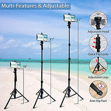 Load image into Gallery viewer, Fugetek 51" Professional Selfie Stick &amp; Tripod, Phone Holder, Removable Bluetooth Remote, Portable All in One, Heavy Duty Aluminum, Compatible with iPhone &amp; Android Devices, Non Skid Feet, Black
