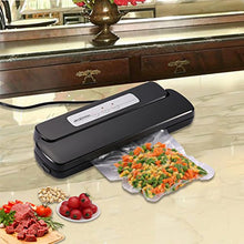 Load image into Gallery viewer, GERYON Vacuum Sealer, Automatic Food Sealer Machine with Starter Bags &amp; Roll for Food Savers and Sous Vide, Black
